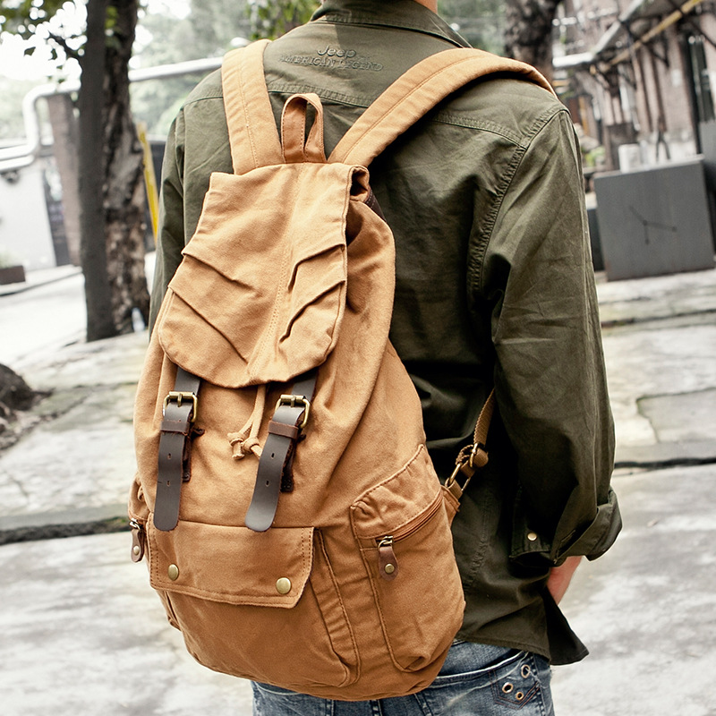 Large Capacity Canvas Backpack - Canvas Backpack Casual 评论和价格