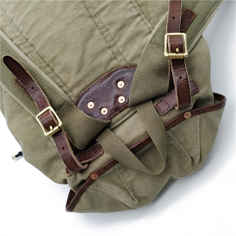 Retro American High Density Ca - Canvas Backpack Casual 评论和价格