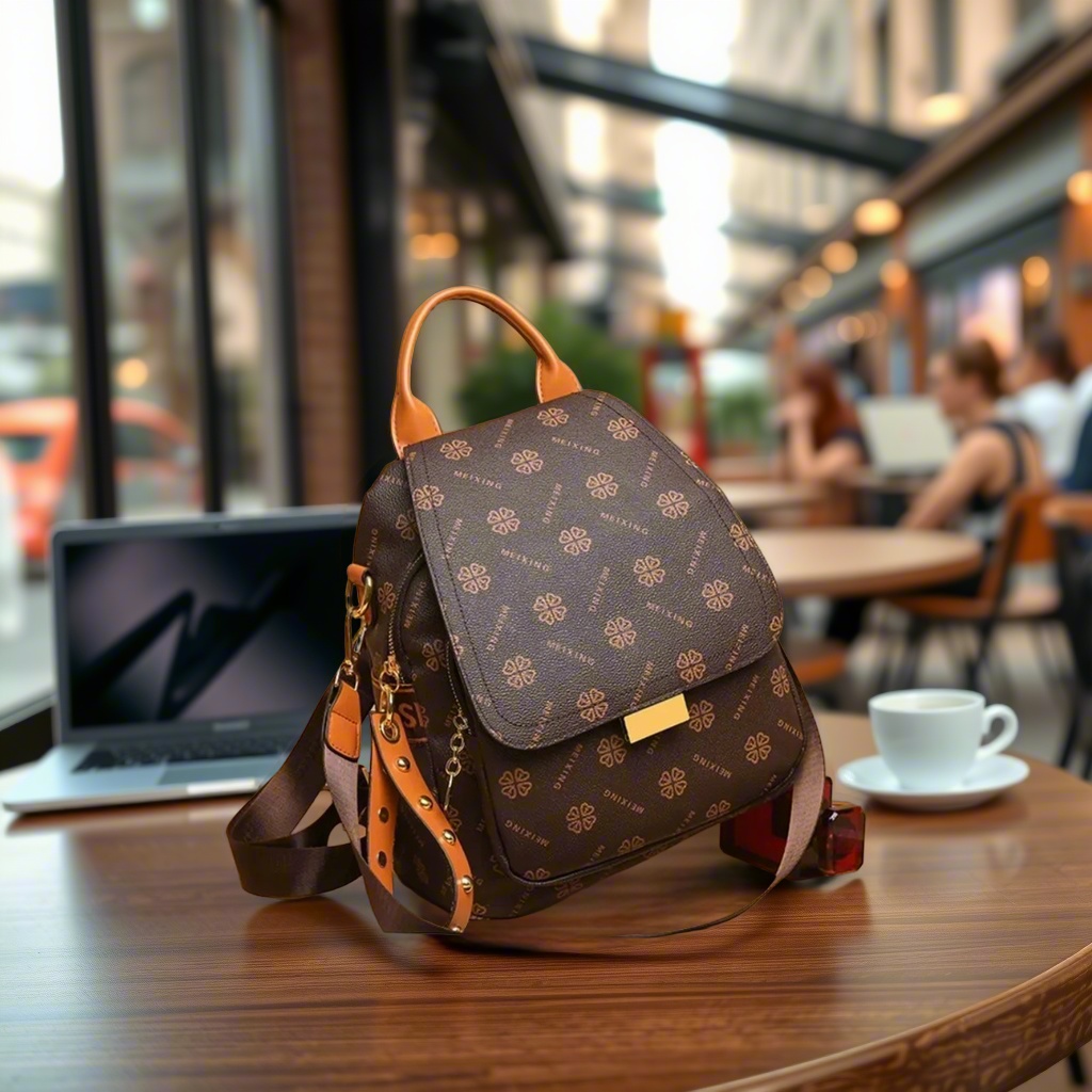 Retro Printed Backpack Women P - Leather Backpack Vintage 评论和价格